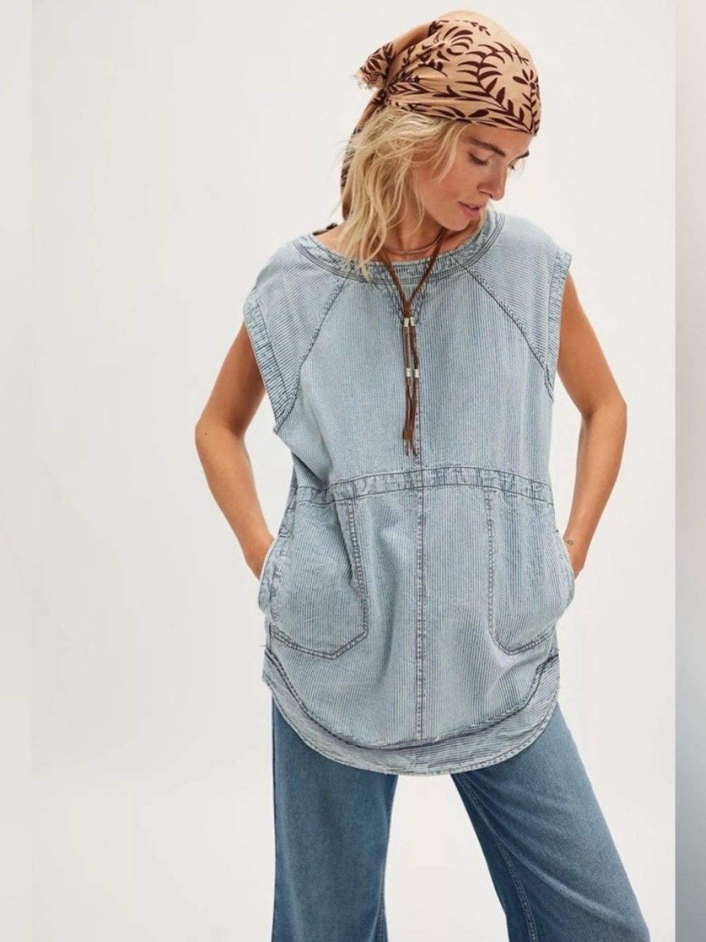 We The Free Madison Railroad Striped Tunic NWT